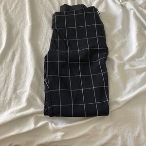 Checkered black and white dress pants